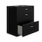 Space Solutions 30 in.W 3 Drawer Lateral File Cabinet for Home/Office, Fits Letter/Legal Sizes, Black 25070 - alternate 9